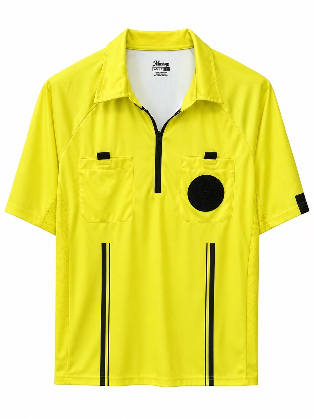 Murray Referee Jersey- Adult Large Neon Yellow/black